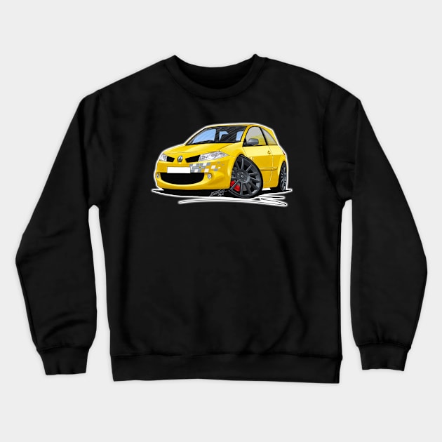RenaultSport Megane 230 R26 Yellow Crewneck Sweatshirt by y30man5